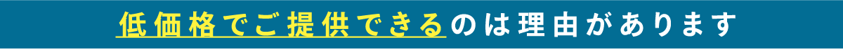 低価格で利用できるのには、理由があります。 低価格で利用できるのには、理由があります。